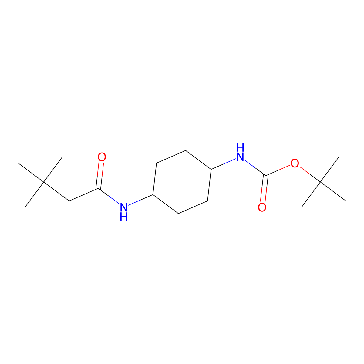 tert-Butyl (1R*,4R*)-4-(3,3-dimethylbutanamido)cyclohexylcarbamate molecular structure, CAS 1286263-48-6