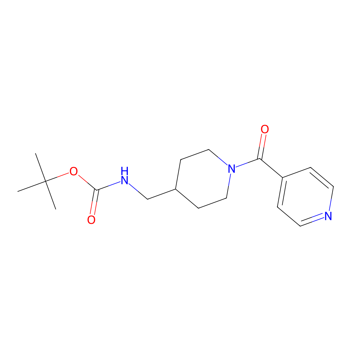 tert-Butyl [(1-isonicotinoylpiperidin-4-yl)methyl]carbamate molecular structure, CAS 1286263-53-3