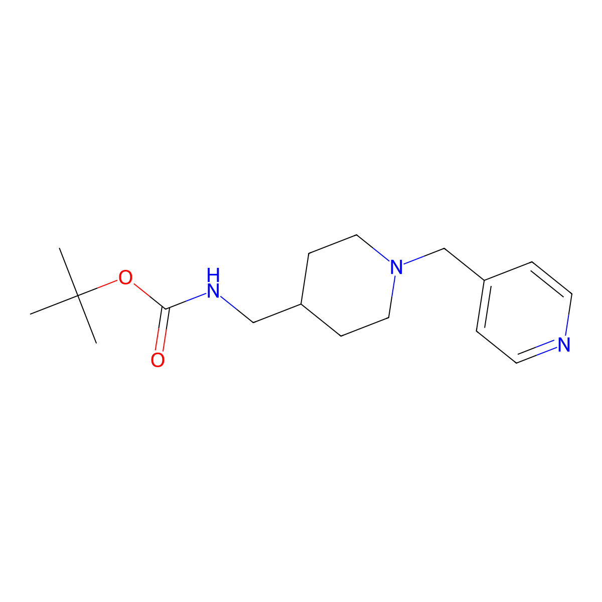 tert-Butyl [1-(pyridin-4-ylmethyl)piperidin-4-yl]methylcarbamate molecular structure, CAS 1286263-67-9