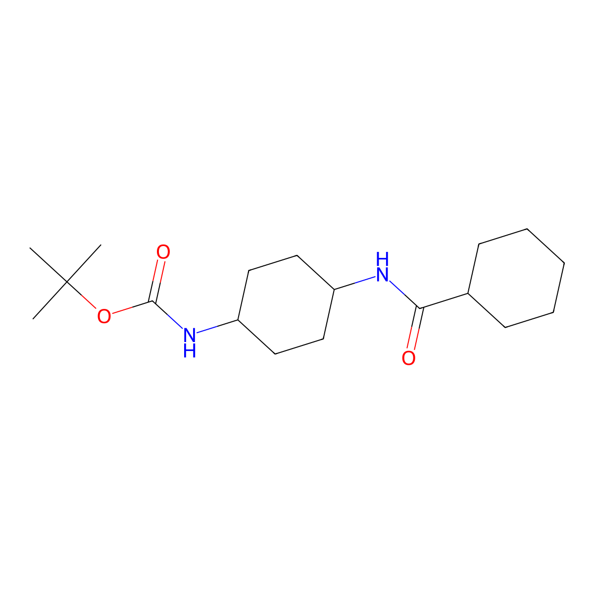 tert-Butyl (1R*,4R*)-4-(cyclohexanecarbonylamino)cyclohexylcarbamate molecular structure, CAS 1286263-83-9