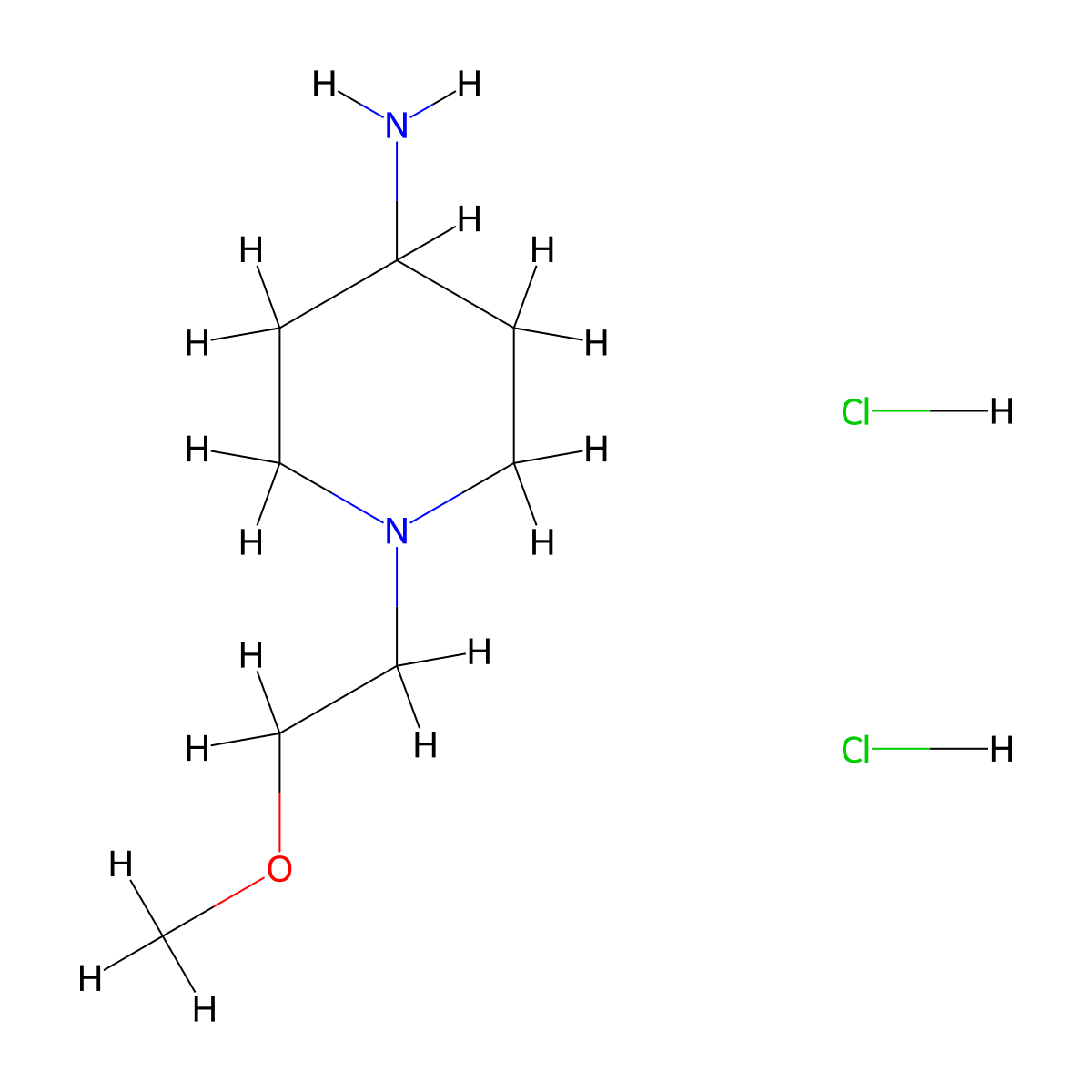 1-(2-Methoxyethyl)piperidin-4-amine dihydrochloride molecular structure, CAS 1286264-04-7