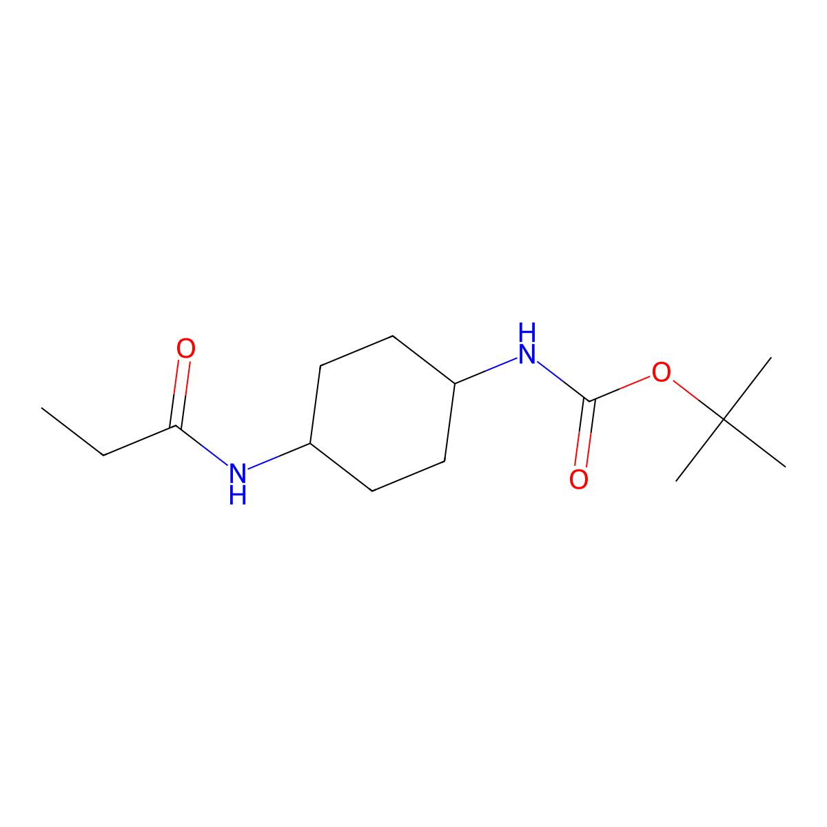 tert-Butyl (1R*,4R*)-4-propionamidocyclohexylcarbamate molecular structure, CAS 1286264-07-0