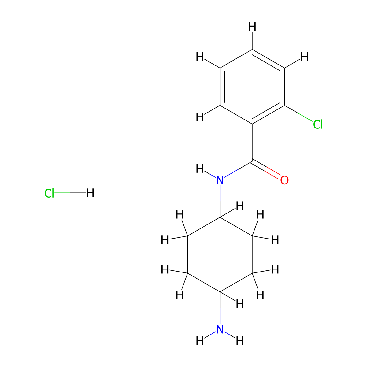 N-[(1R*,4R*)-4-Aminocyclohexyl]-2-chlorobenzamide hydrochloride molecular structure, CAS 1286264-13-8