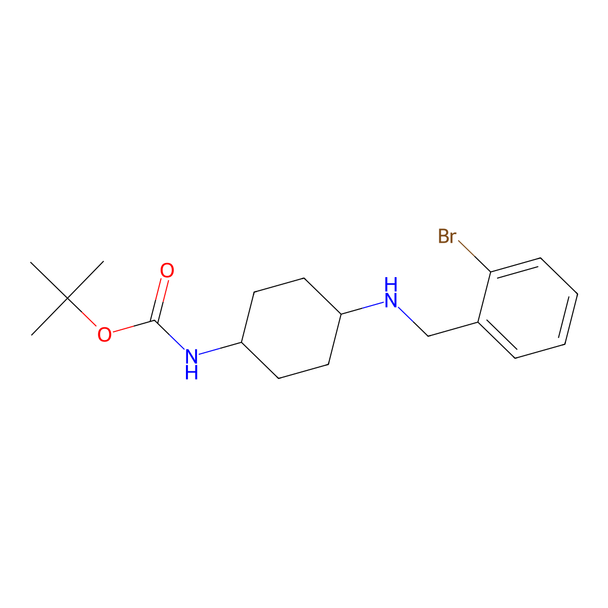tert-Butyl (4-((2-bromobenzyl)amino)cyclohexyl)carbamate molecular structure, CAS 1286264-34-3