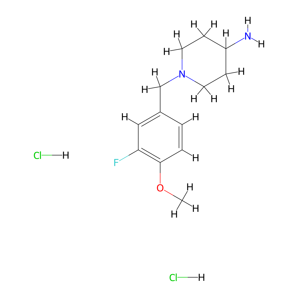 1-(3-Fluoro-4-methoxybenzyl)piperidin-4-amine dihydrochloride molecular structure, CAS 1286264-39-8