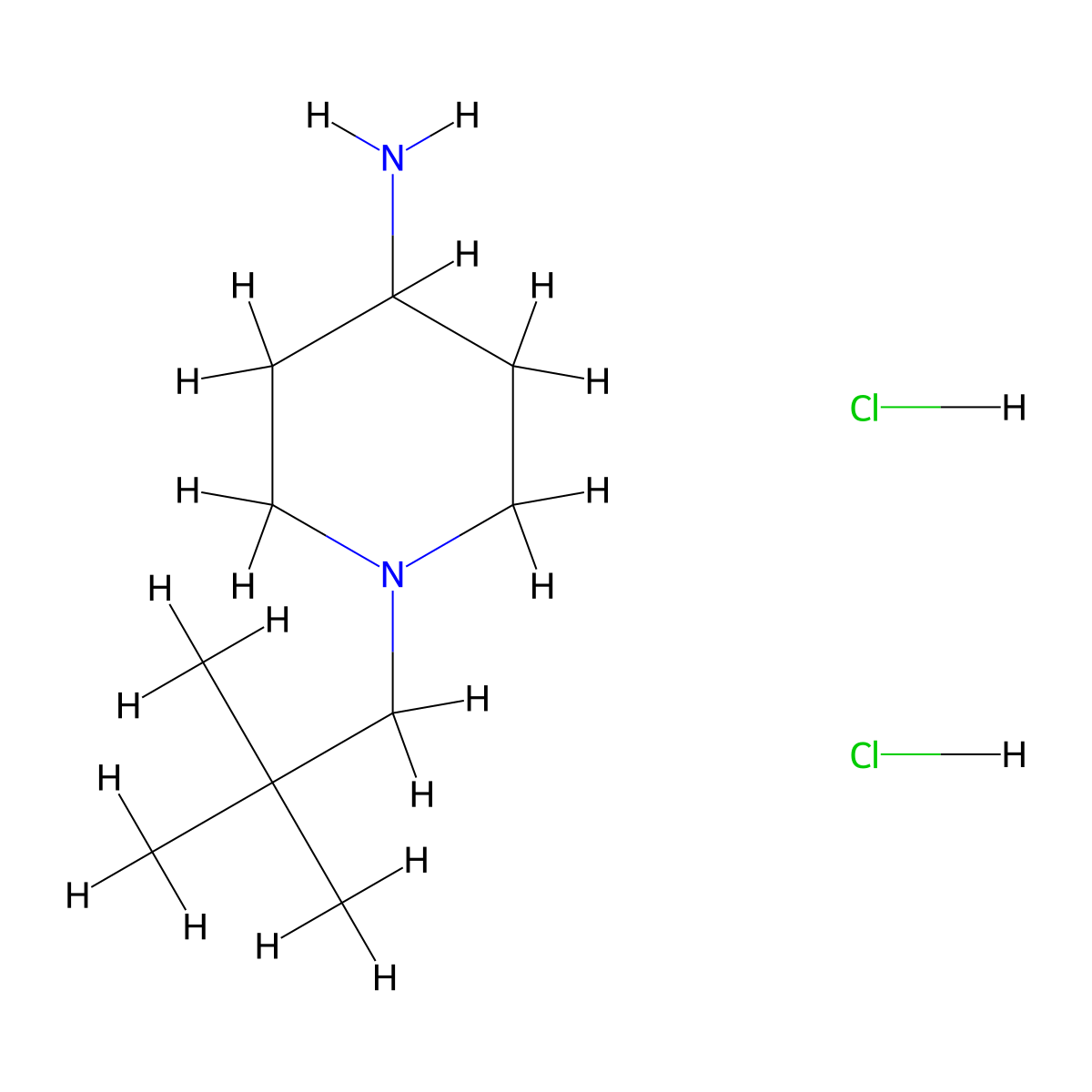 1-Neopentylpiperidin-4-amine dihydrochloride molecular structure, CAS 1286264-42-3