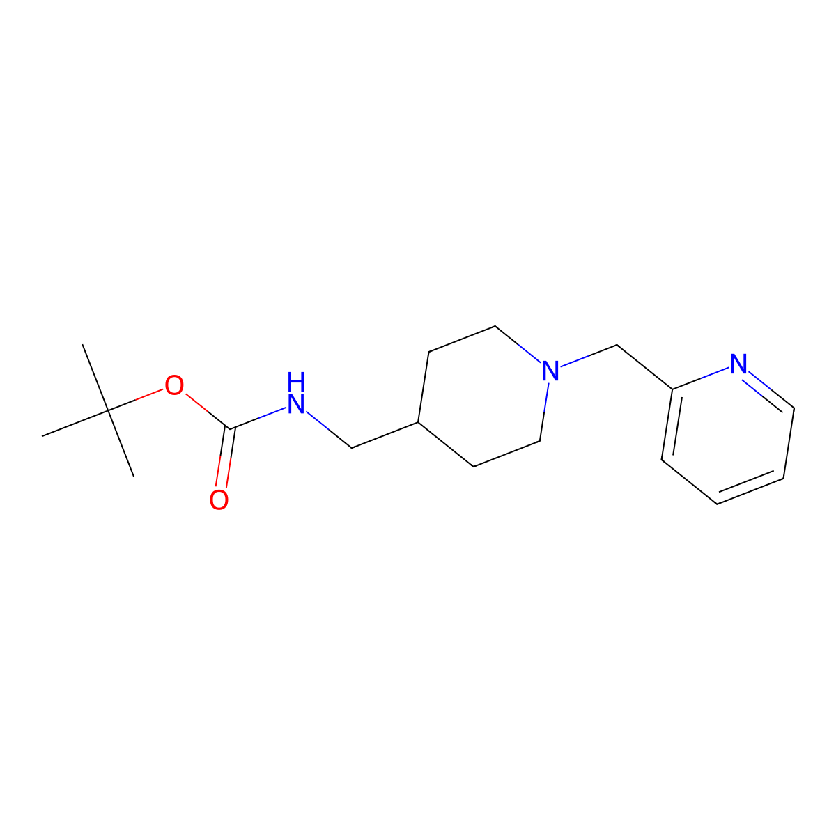 tert-Butyl [1-(pyridin-2-ylmethyl)piperidin-4-yl]methylcarbamate molecular structure, CAS 1286264-59-2