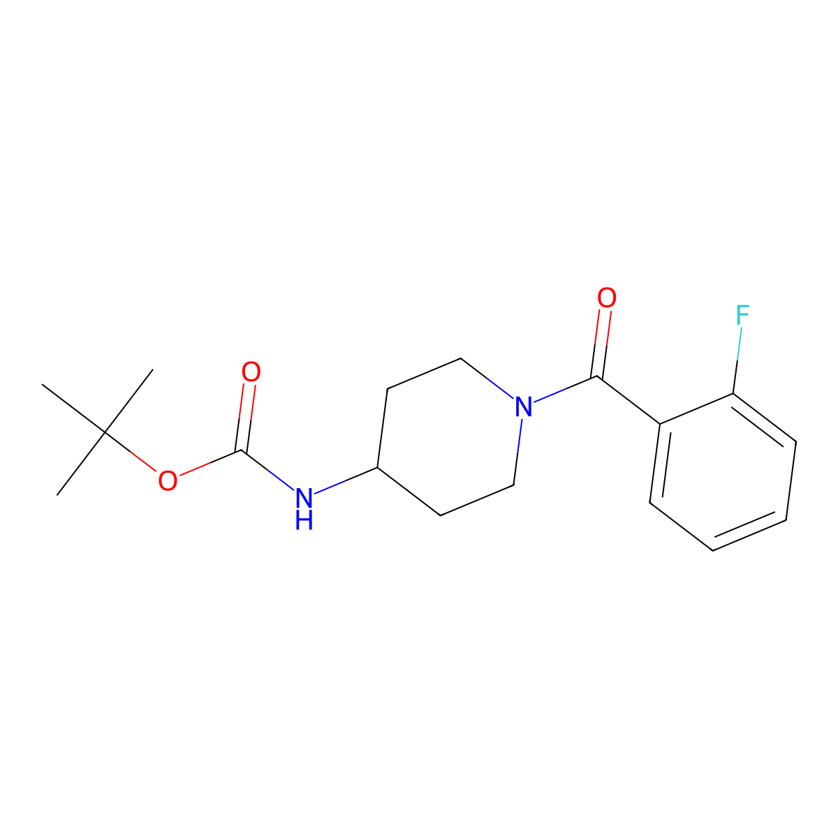 tert-Butyl 1-(2-fluorobenzoyl)piperidin-4-ylcarbamate molecular structure, CAS 1286264-73-0