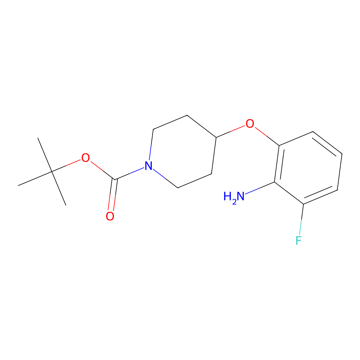 tert-Butyl 4-(2-amino-3-fluorophenoxy)piperidine-1-carboxylate molecular structure, CAS 1286264-75-2