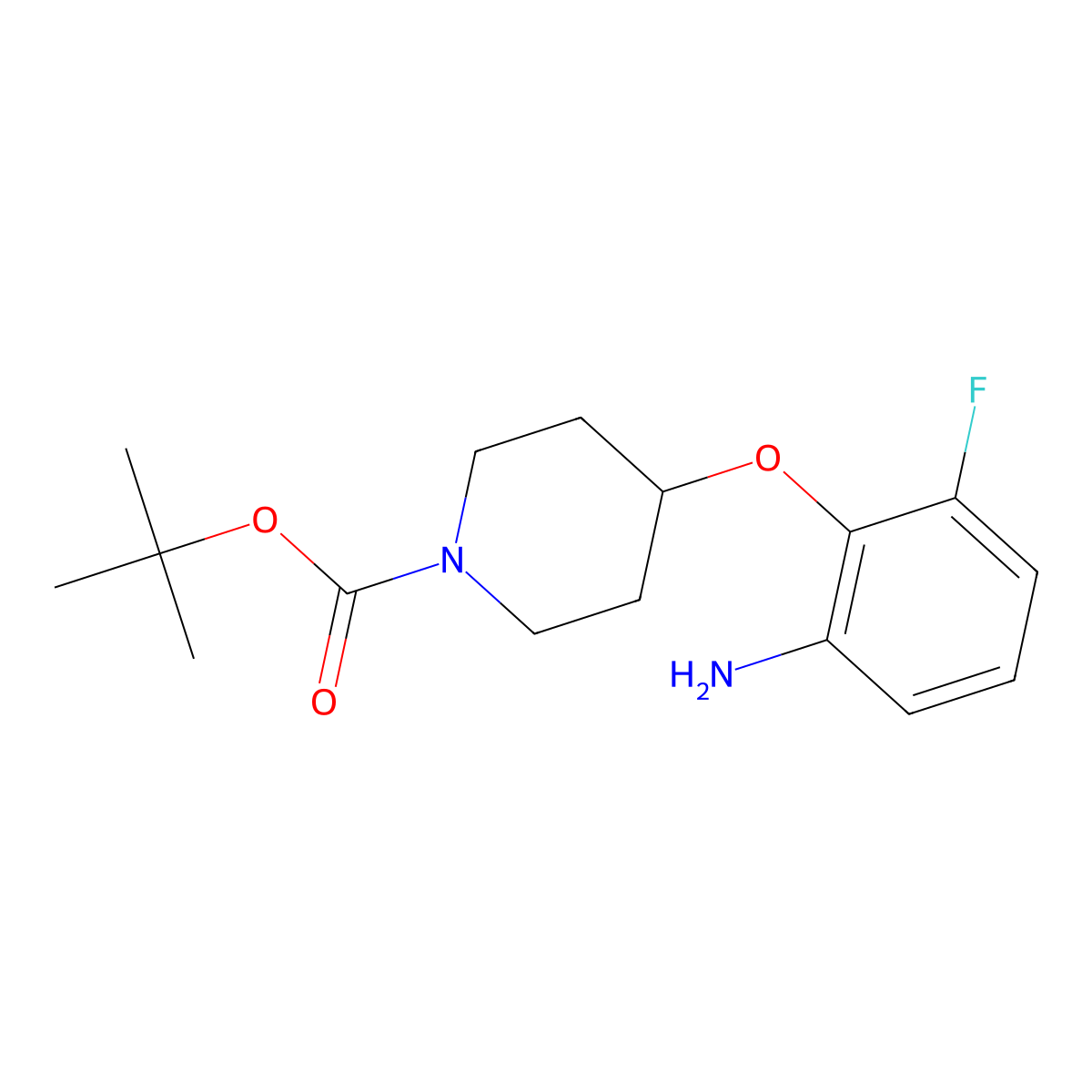 tert-Butyl 4-(2-amino-6-fluorophenoxy)piperidine-1-carboxylate molecular structure, CAS 1286264-82-1