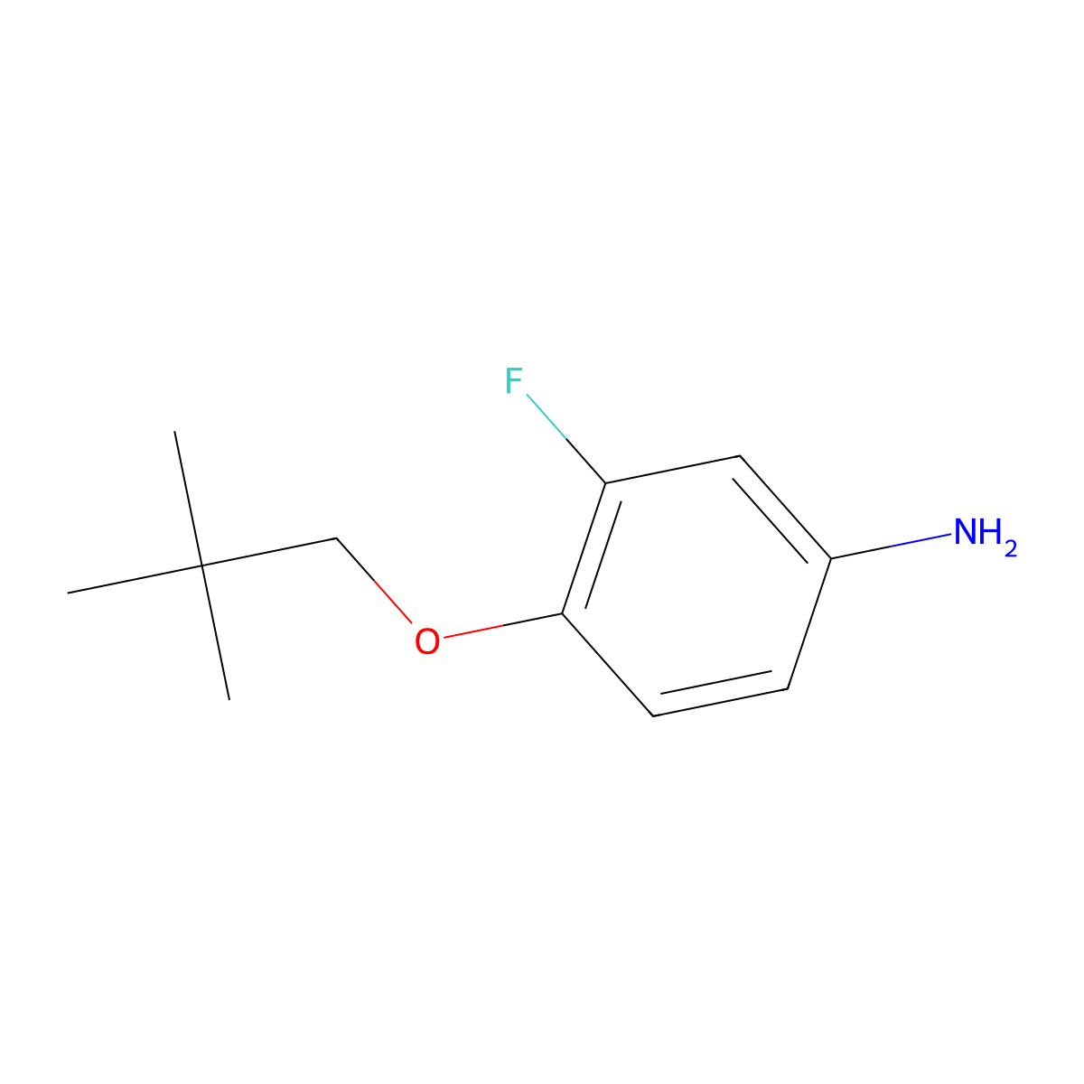 3-Fluoro-4-(neopentyloxy)aniline molecular structure, CAS 1286264-83-2