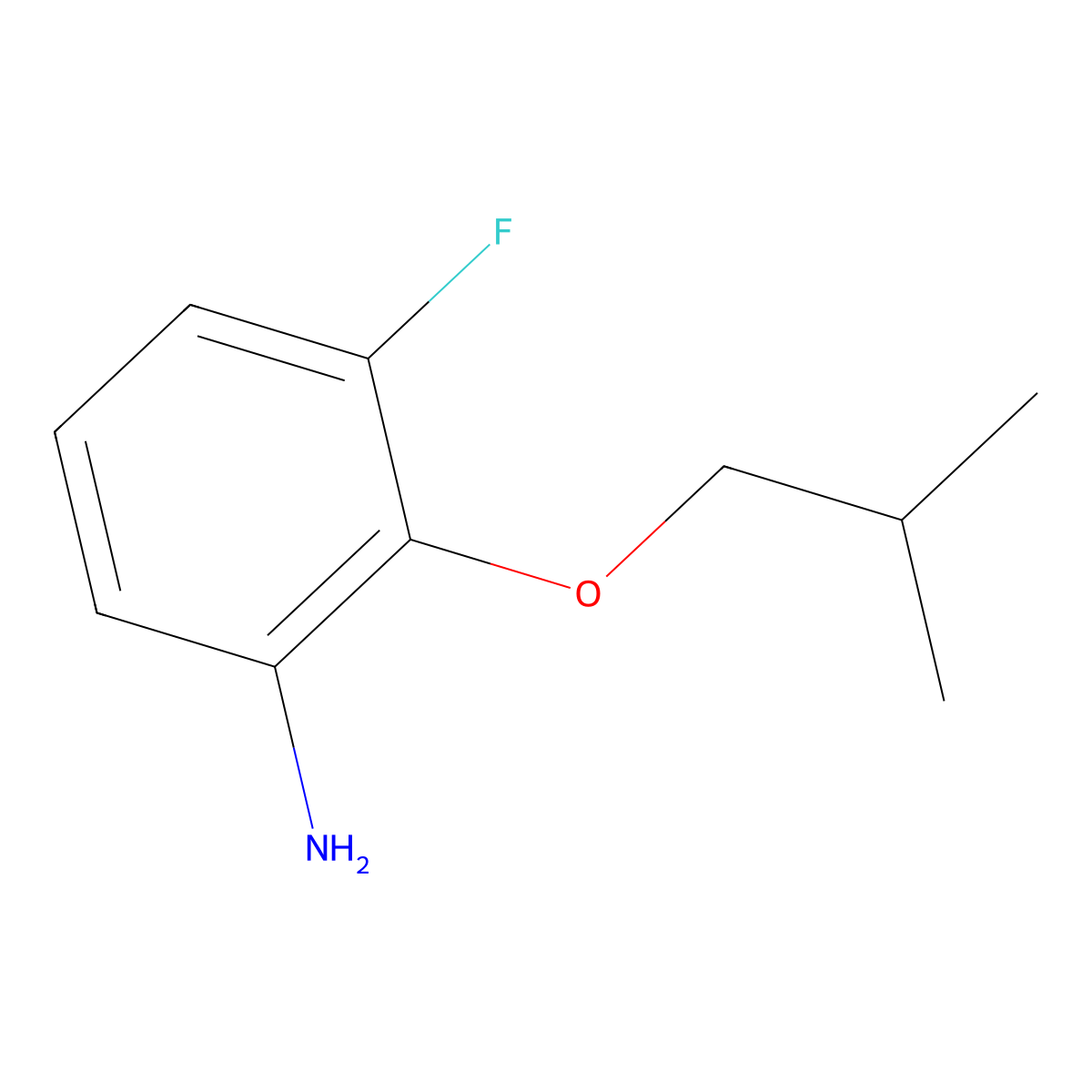 3-Fluoro-2-isobutoxyaniline molecular structure, CAS 1286264-86-5
