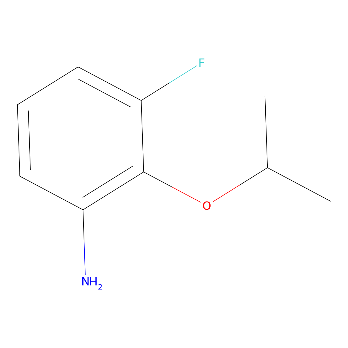 3-Fluoro-2-isopropoxyaniline molecular structure, CAS 1286264-99-0