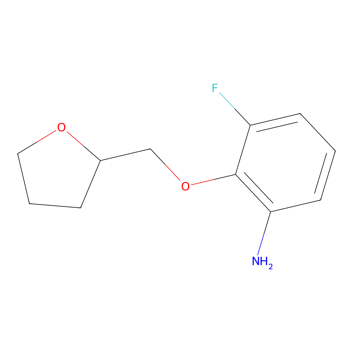 3-Fluoro-2-[(tetrahydrofuran-2-yl)methoxy]aniline molecular structure, CAS 1286265-25-5