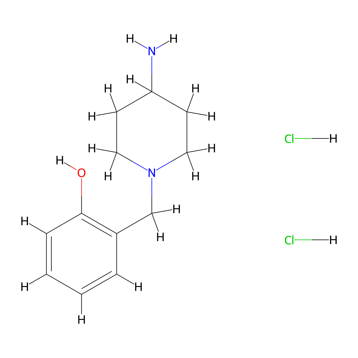 2-[(4-Aminopiperidin-1-yl)methyl]phenoldihydrochloride molecular structure, CAS 1286265-31-3