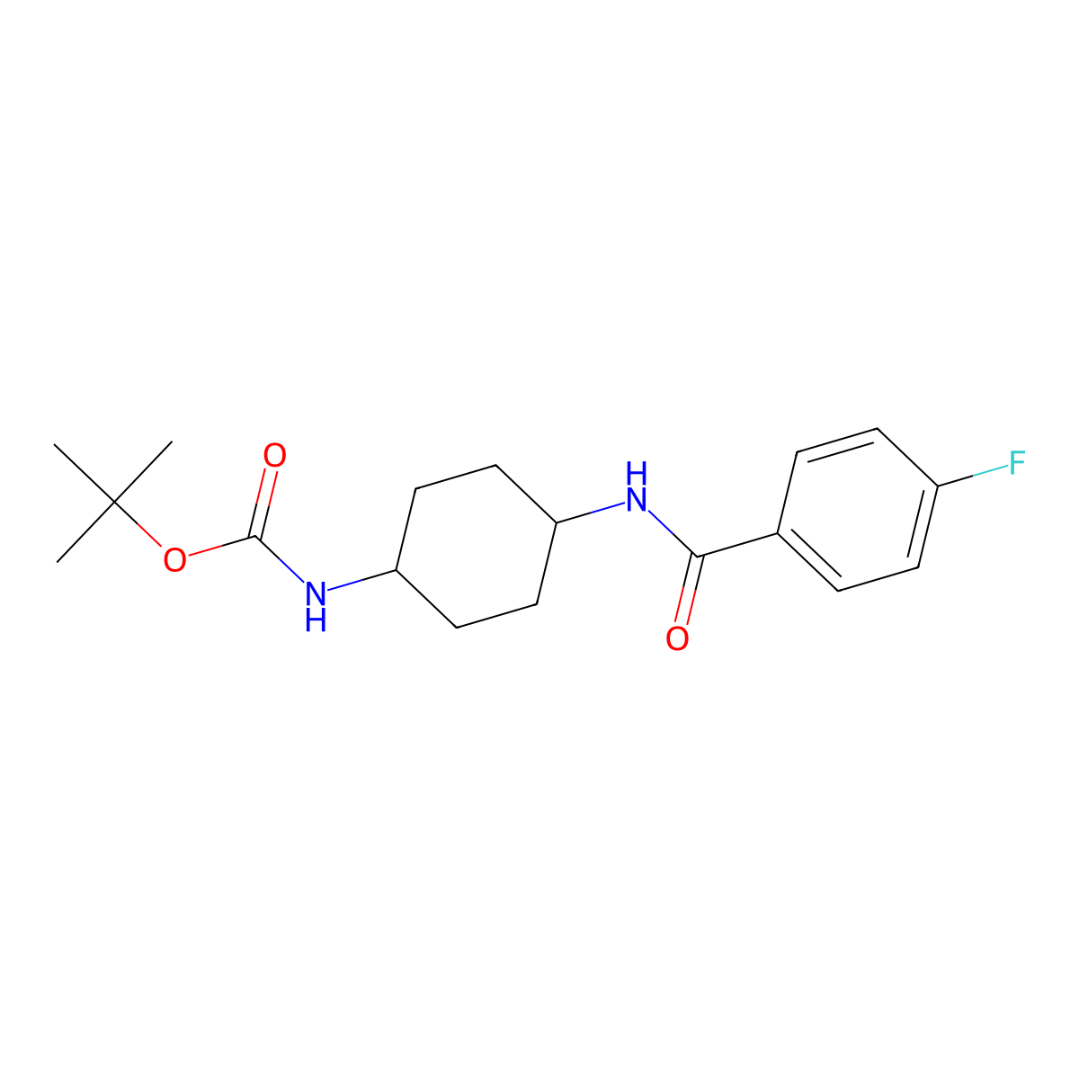 tert-Butyl (4-(4-fluorobenzamido)cyclohexyl)carbamate molecular structure, CAS 1286265-43-7