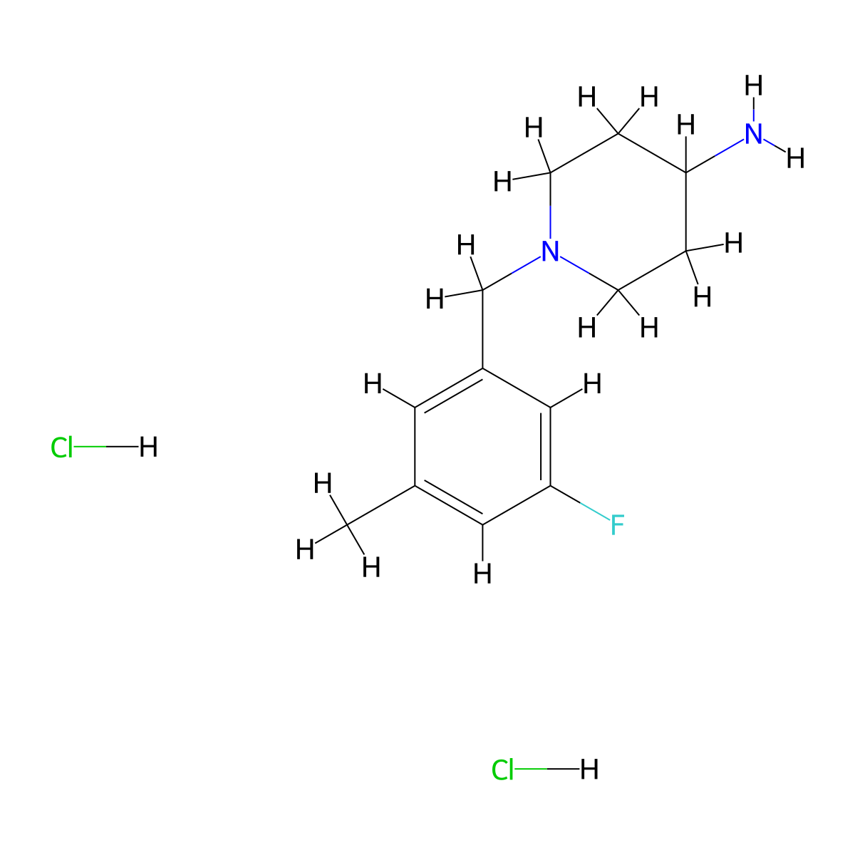 1-(3-Fluoro-5-methylbenzyl)piperidin-4-amine dihydrochloride molecular structure, CAS 1286265-62-0
