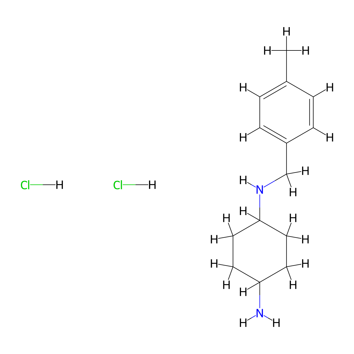 (1R*,4R*)-N1-(4-Methylbenzyl)cyclohexane-1,4-diamine dihydrochloride molecular structure, CAS 1286265-67-5