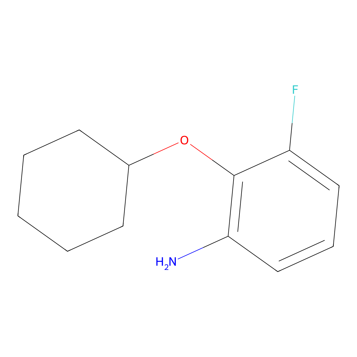 2-(Cyclohexyloxy)-3-fluoroaniline molecular structure, CAS 1286265-69-7