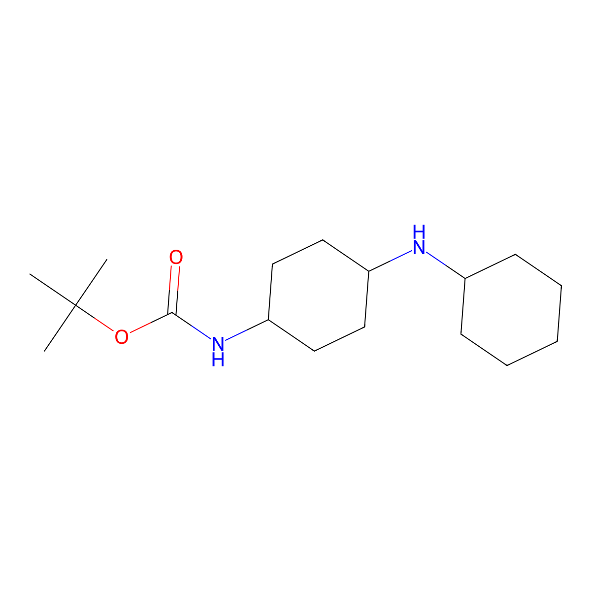 tert-Butyl (1R*,4R*)-4-(cyclohexylamino)cyclohexylcarbamate molecular structure, CAS 1286265-75-5