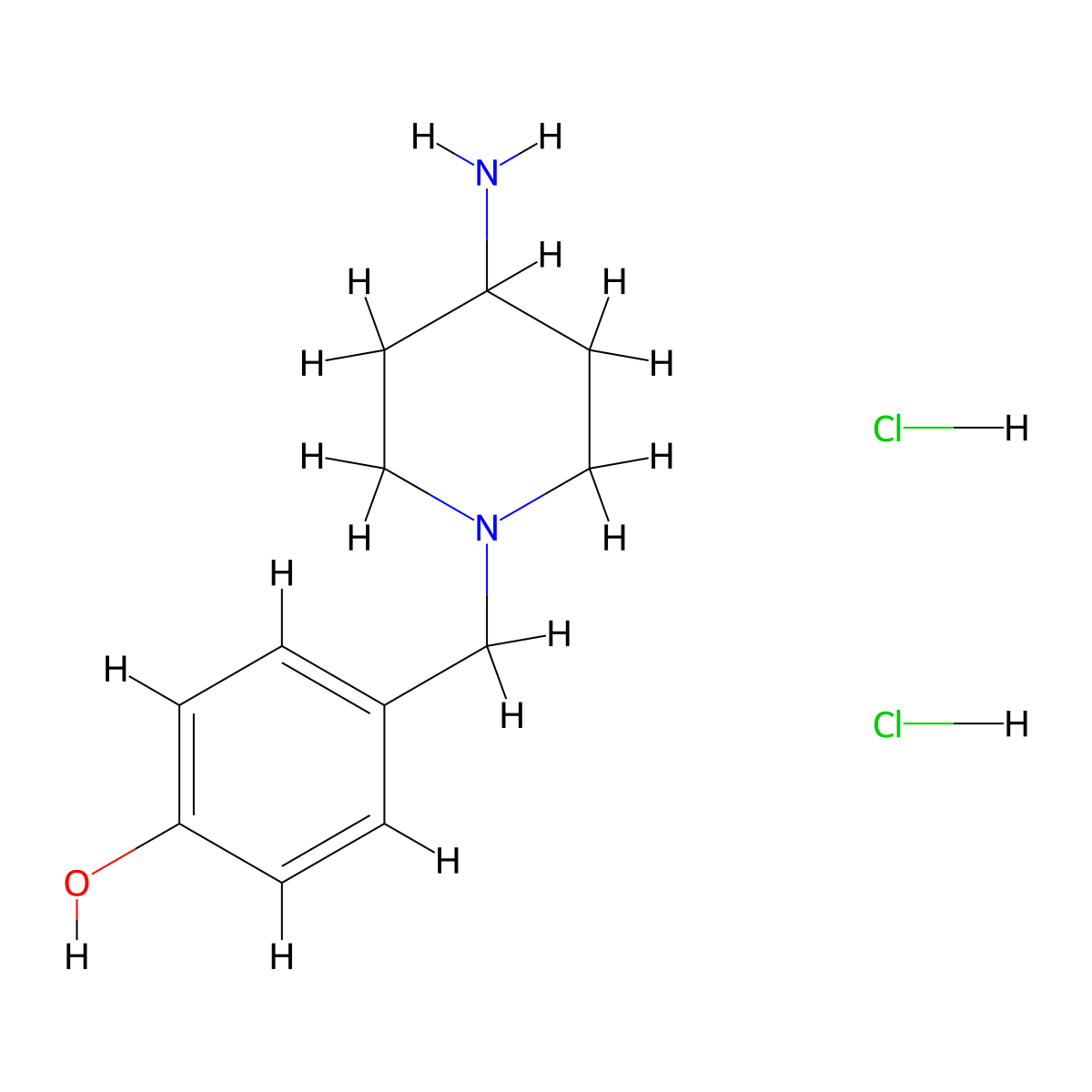 4-[(4-Aminopiperidin-1-yl)methyl]phenoldihydrochloride molecular structure, CAS 1286266-04-3