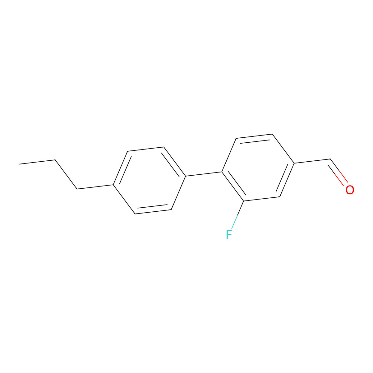 2-Fluoro-4'-propyl[1,1'-biphenyl]-4-carboxaldehyde molecular structure, CAS 1286268-29-8