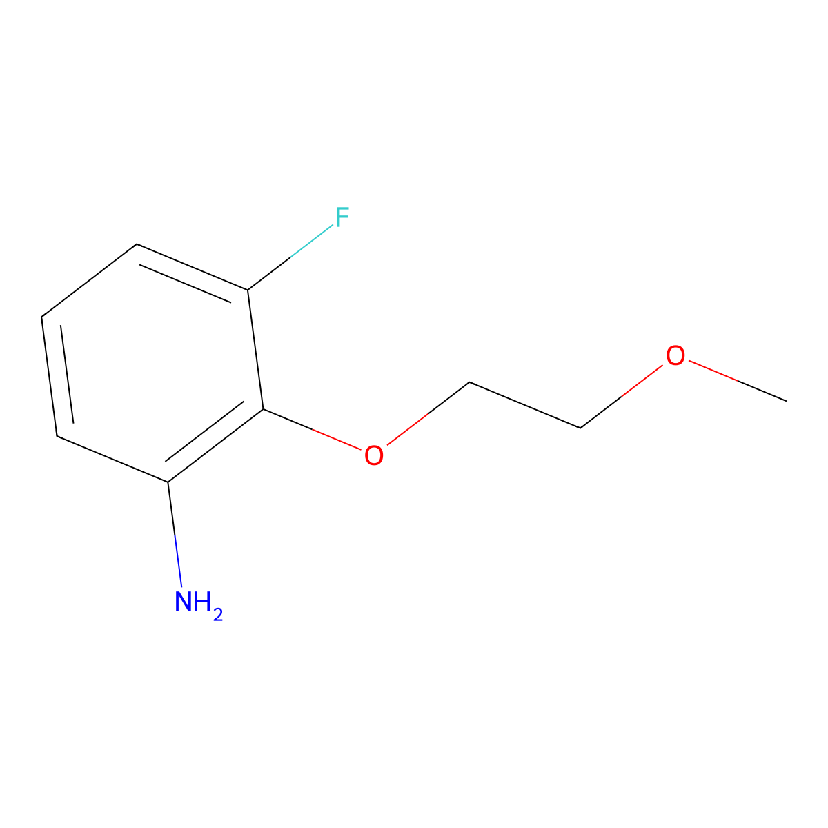 3-Fluoro-2-(2-methoxyethoxy)aniline molecular structure, CAS 1286272-67-0