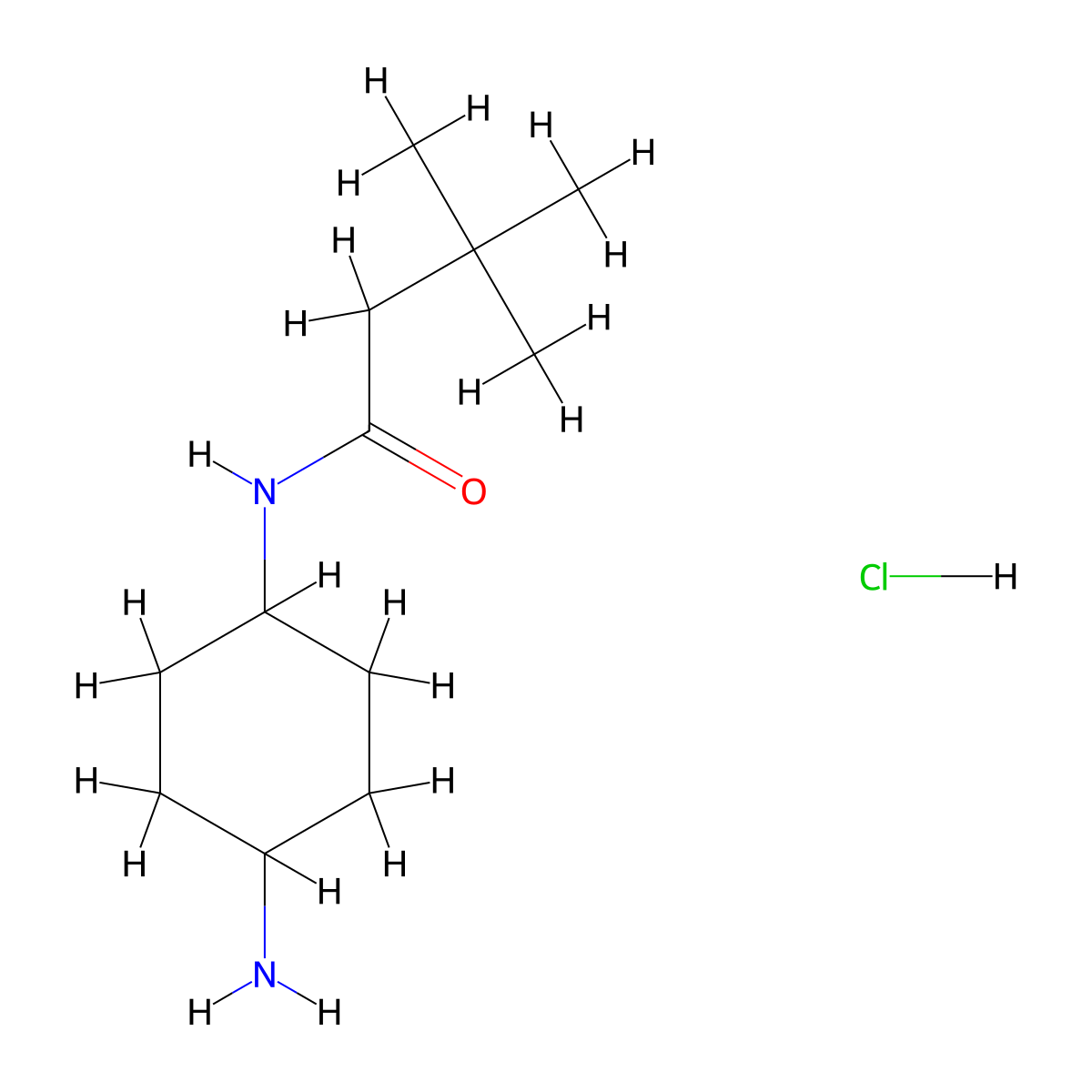 N-[(1R*,4R*)-4-Aminocyclohexyl]-3,3-dimethylbutanamide hydrochloride molecular structure, CAS 1286272-72-7