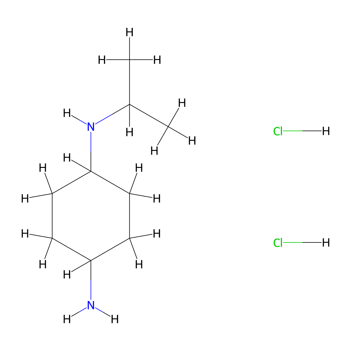 (1R*,4R*)-N1-Isopropylcyclohexane-1,4-diamine dihydrochloride molecular structure, CAS 1286272-75-0