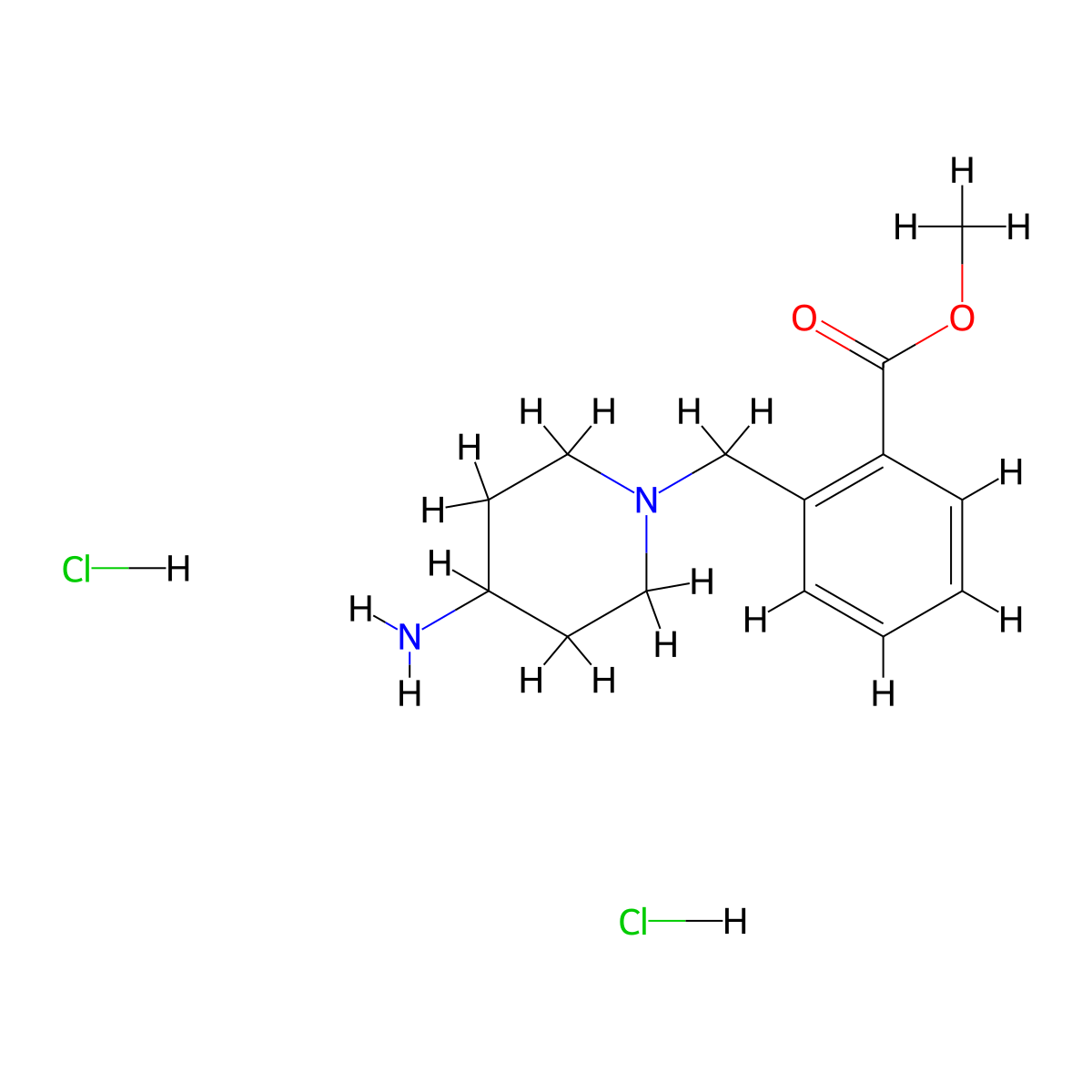 Methyl 2-[(4-aminopiperidin-1-yl)methyl]benzoate dihydrochloride molecular structure, CAS 1286272-76-1