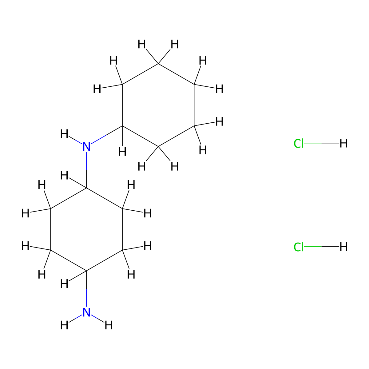 (1R*,4R*)-N1-Cyclohexylcyclohexane-1,4-diamine dihydrochloride molecular structure, CAS 1286272-77-2