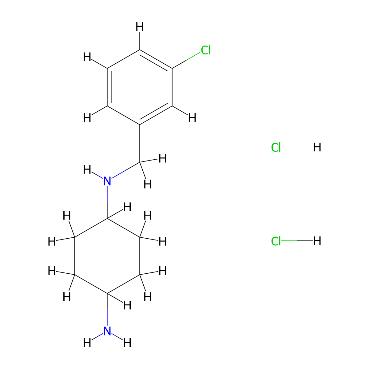 (1R*,4R*)-N1-(3-Chlorobenzyl)cyclohexane-1,4-diamine dihydrochloride molecular structure, CAS 1286272-79-4