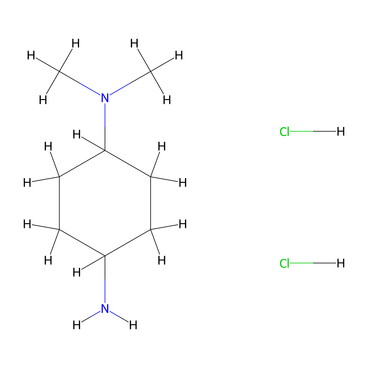 N,N-Dimethyl-Cyclohexane-1,4-Diamine Dihydrochloride molecular structure, CAS 1286272-89-6