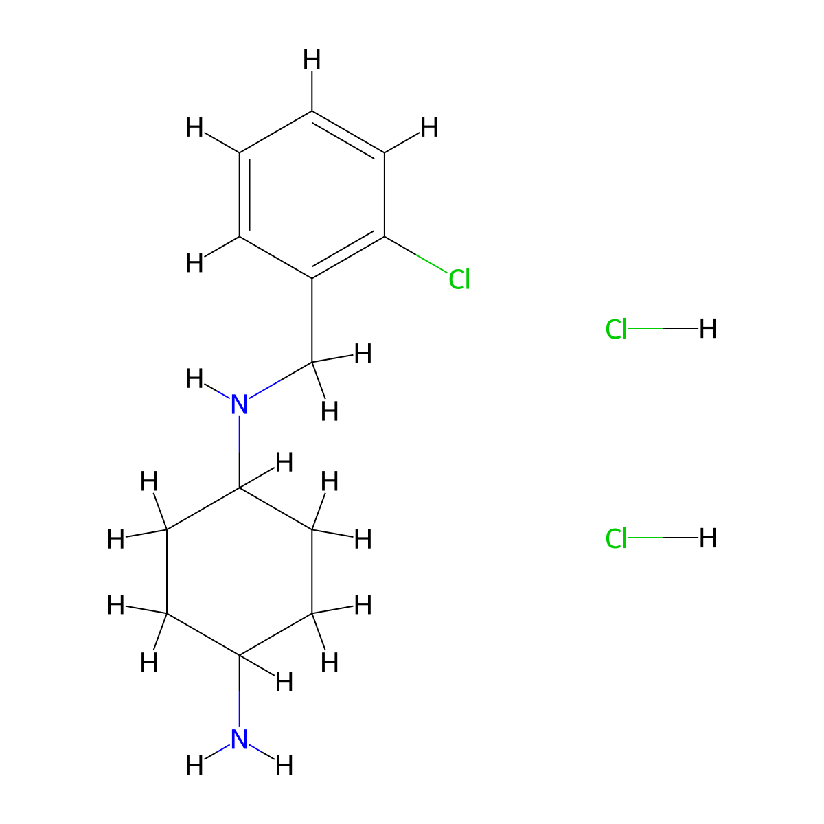 (1R*,4R*)-N1-(2-Chlorobenzyl)cyclohexane-1,4-diamine dihydrochloride molecular structure, CAS 1286272-91-0
