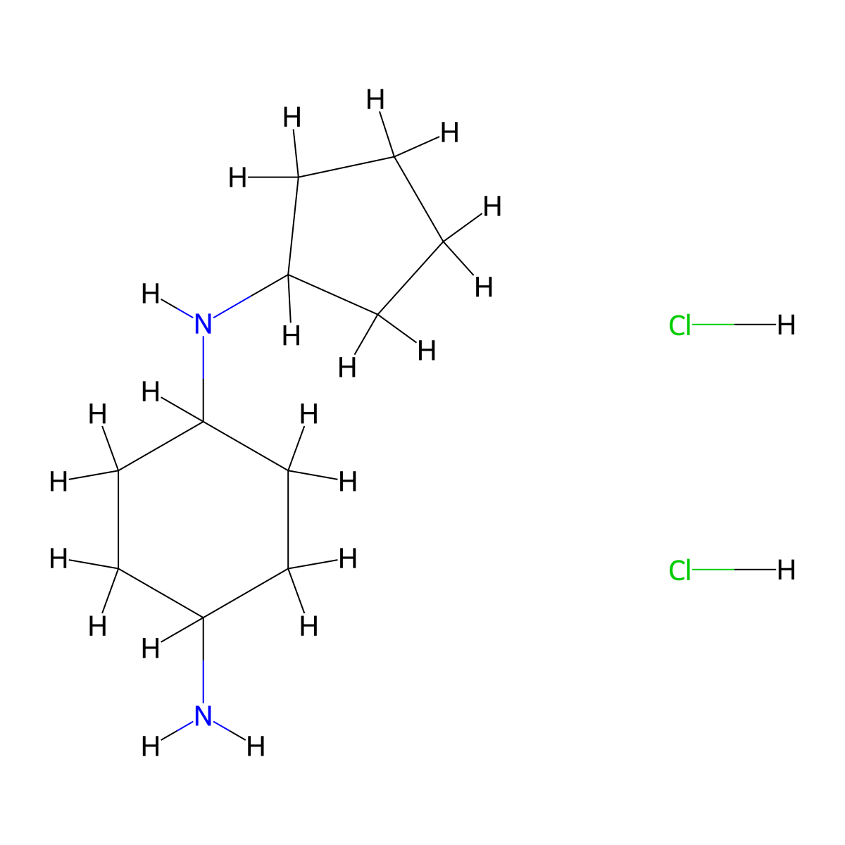 (1R*,4R*)-N1-Cyclopentylcyclohexane-1,4-diamine dihydrochloride molecular structure, CAS 1286272-92-1