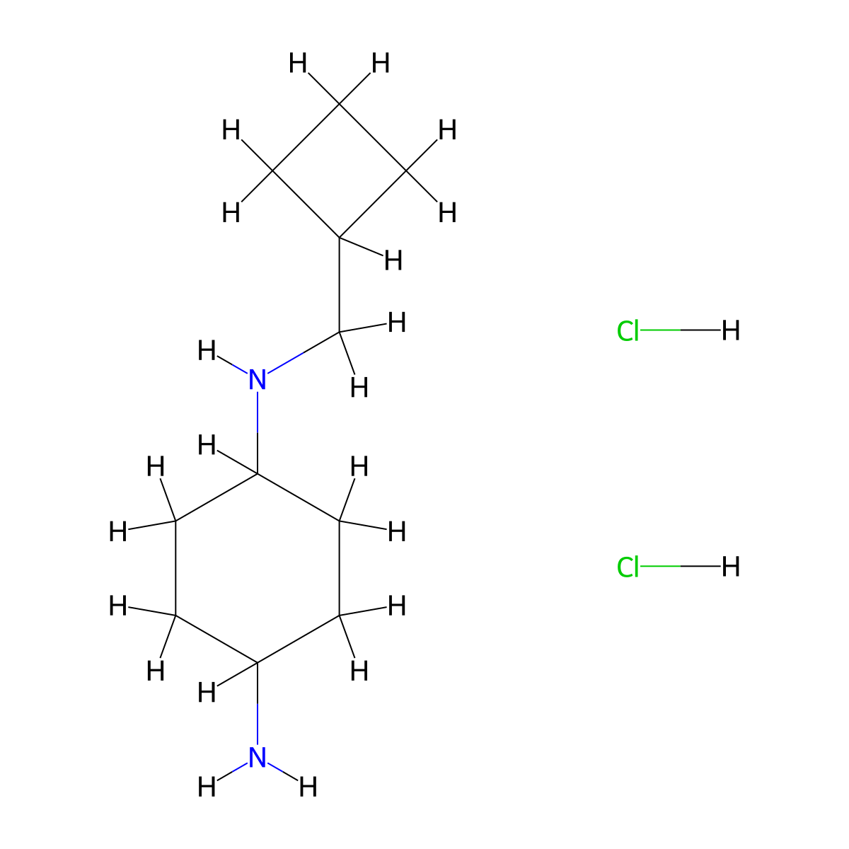(1R*,4R*)-N1-(Cyclobutylmethyl)cyclohexane-1,4-diamine dihydrochloride molecular structure, CAS 1286272-97-6