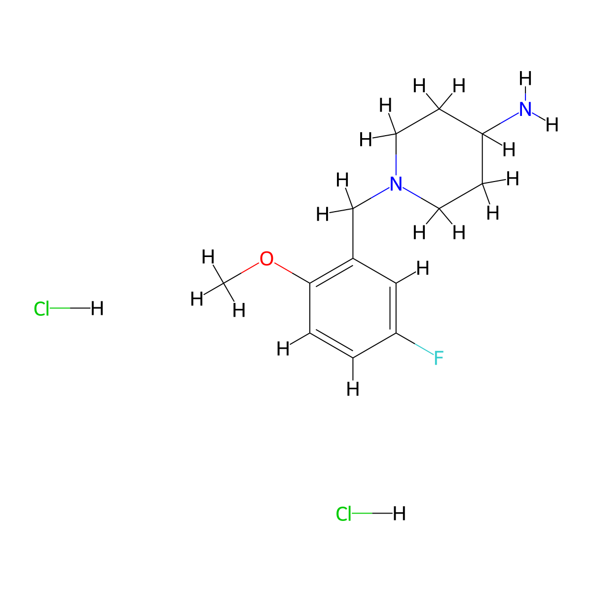 1-(5-Fluoro-2-methoxybenzyl)piperidin-4-amine dihydrochloride molecular structure, CAS 1286273-08-2
