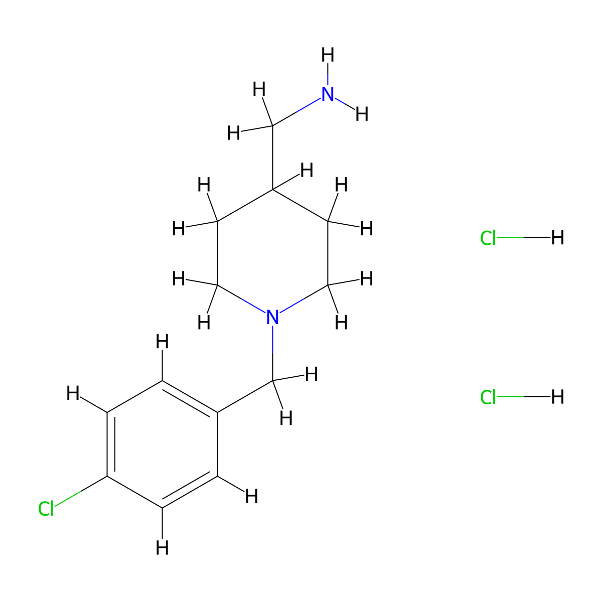 [1-(4-Chlorobenzyl)piperidin-4-yl]methanamine dihydrochloride molecular structure, CAS 1286273-09-3