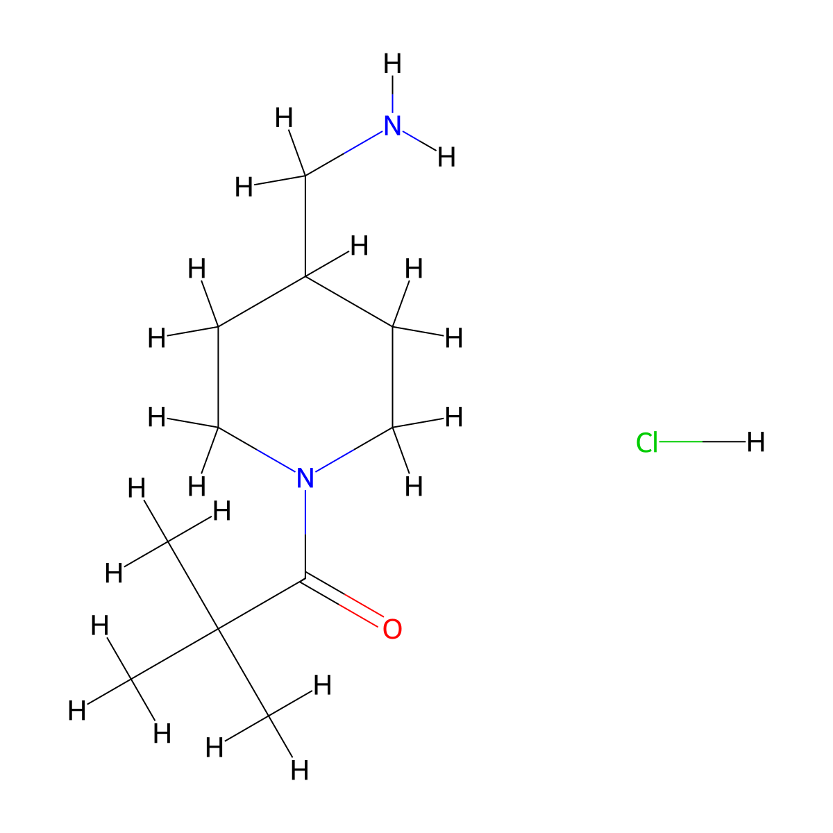 N-Pivaloyl-4-aminomethylpiperidine Hydrochloride molecular structure, CAS 1286273-18-4