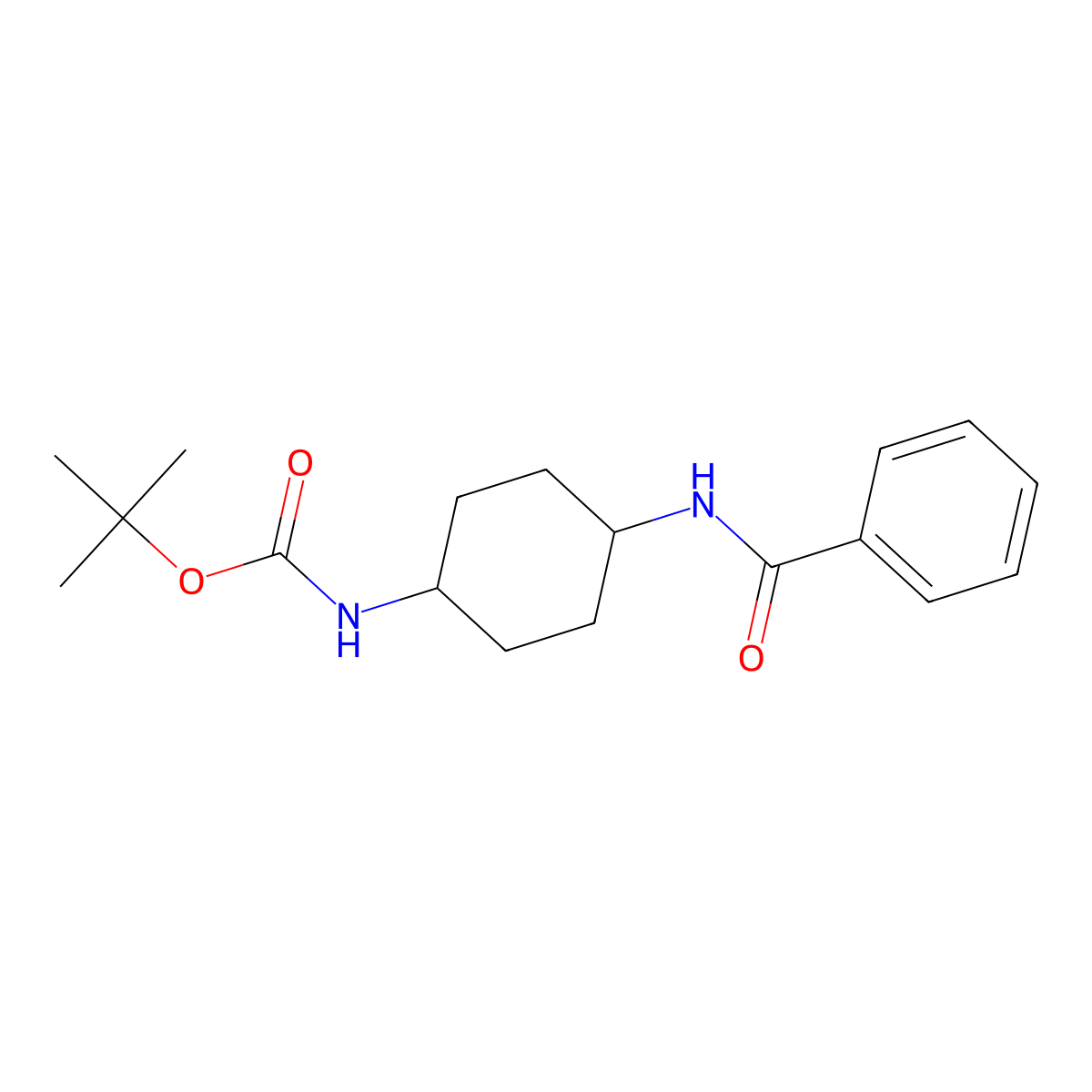tert-Butyl (1R*,4R*)-4-benzamidocyclohexylcarbamate molecular structure, CAS 1286273-23-1