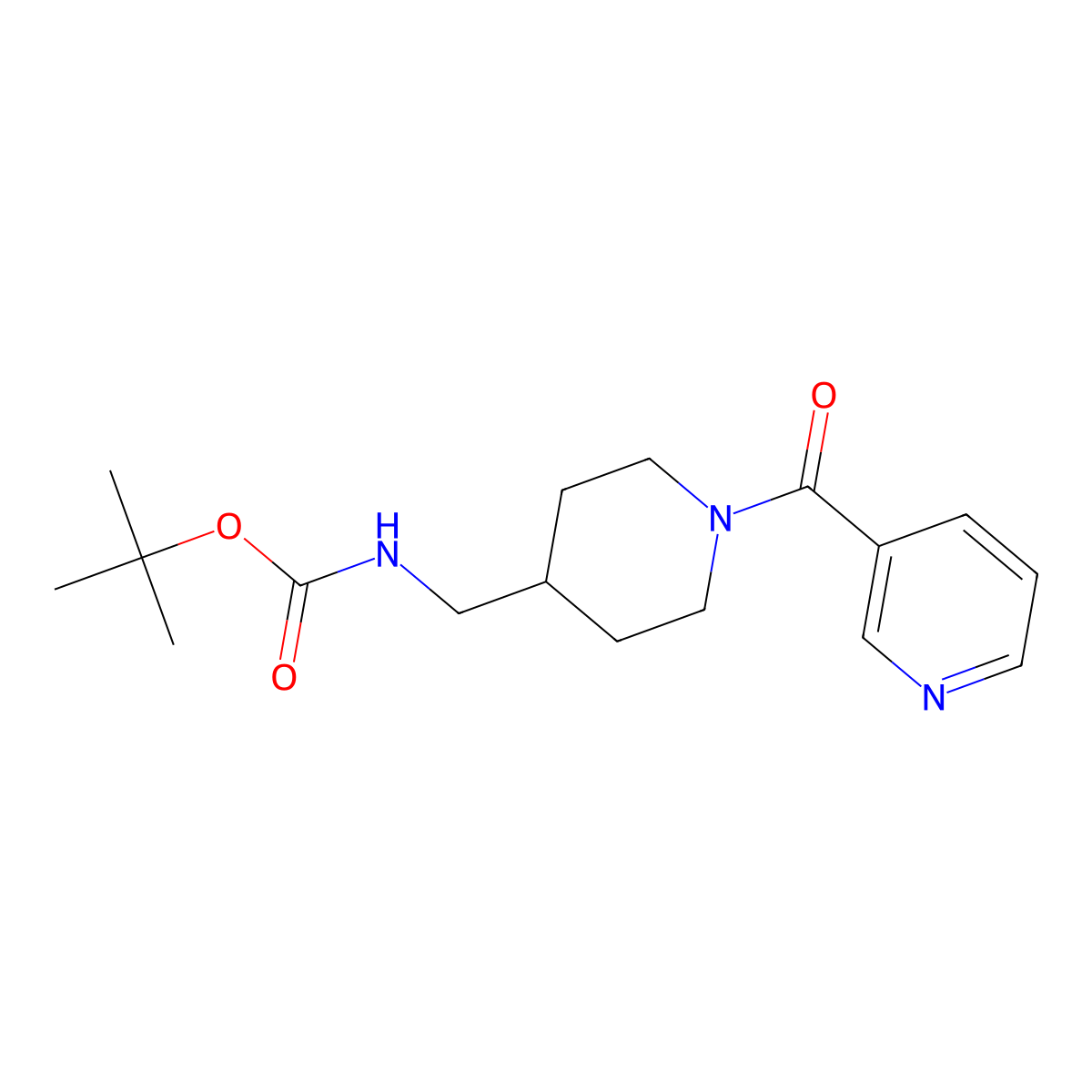 tert-Butyl [(1-nicotinoylpiperidin-4-yl)methyl]carbamate molecular structure, CAS 1286273-25-3