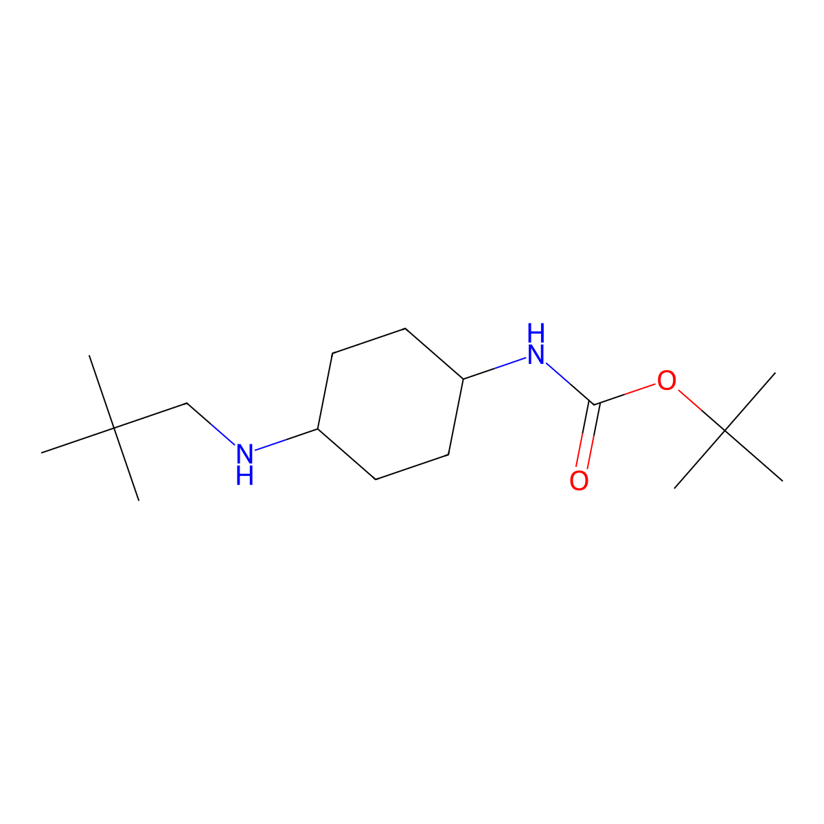 tert-Butyl (1R*,4R*)-4-(neopentylamino)cyclohexylcarbamate molecular structure, CAS 1286273-27-5