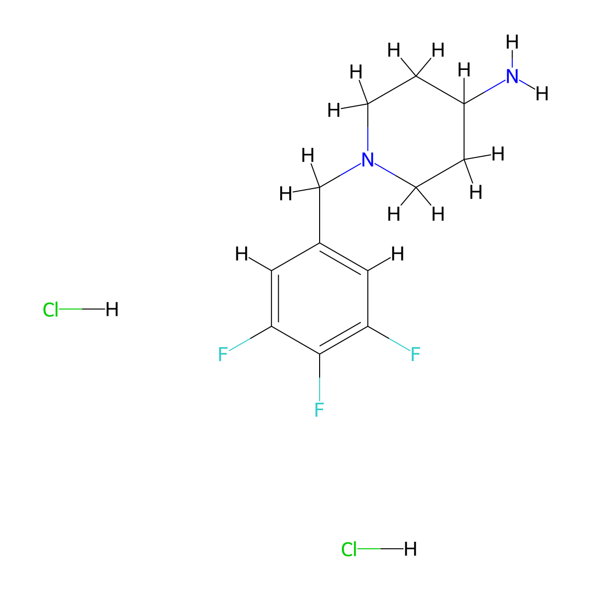 1-(3,4,5-Trifluorobenzyl)piperidin-4-amine dihydrochloride molecular structure, CAS 1286273-29-7