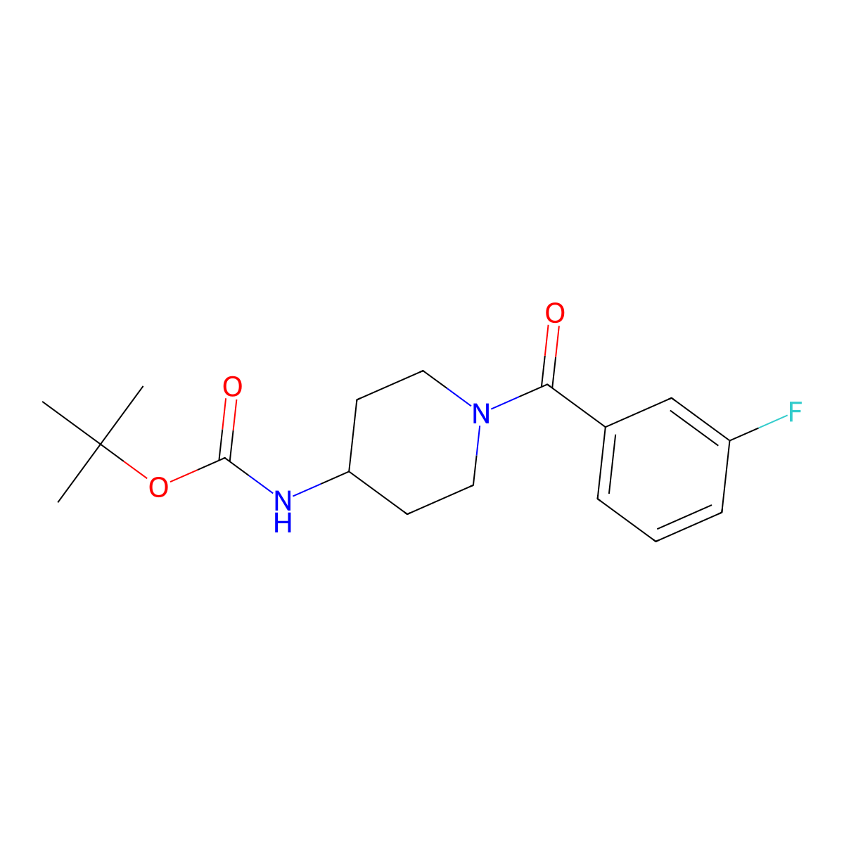 tert-Butyl 1-(3-fluorobenzoyl)piperidin-4-ylcarbamate molecular structure, CAS 1286273-31-1