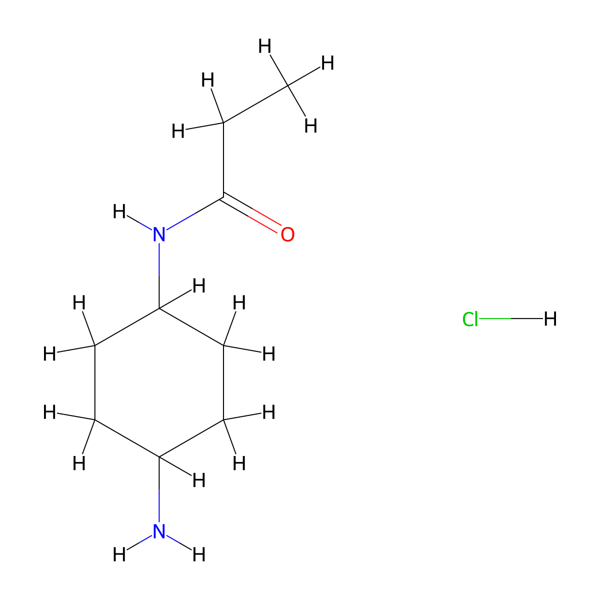N-[(1R*,4R*)-4-Aminocyclohexyl]propionamide hydrochloride molecular structure, CAS 1286273-38-8