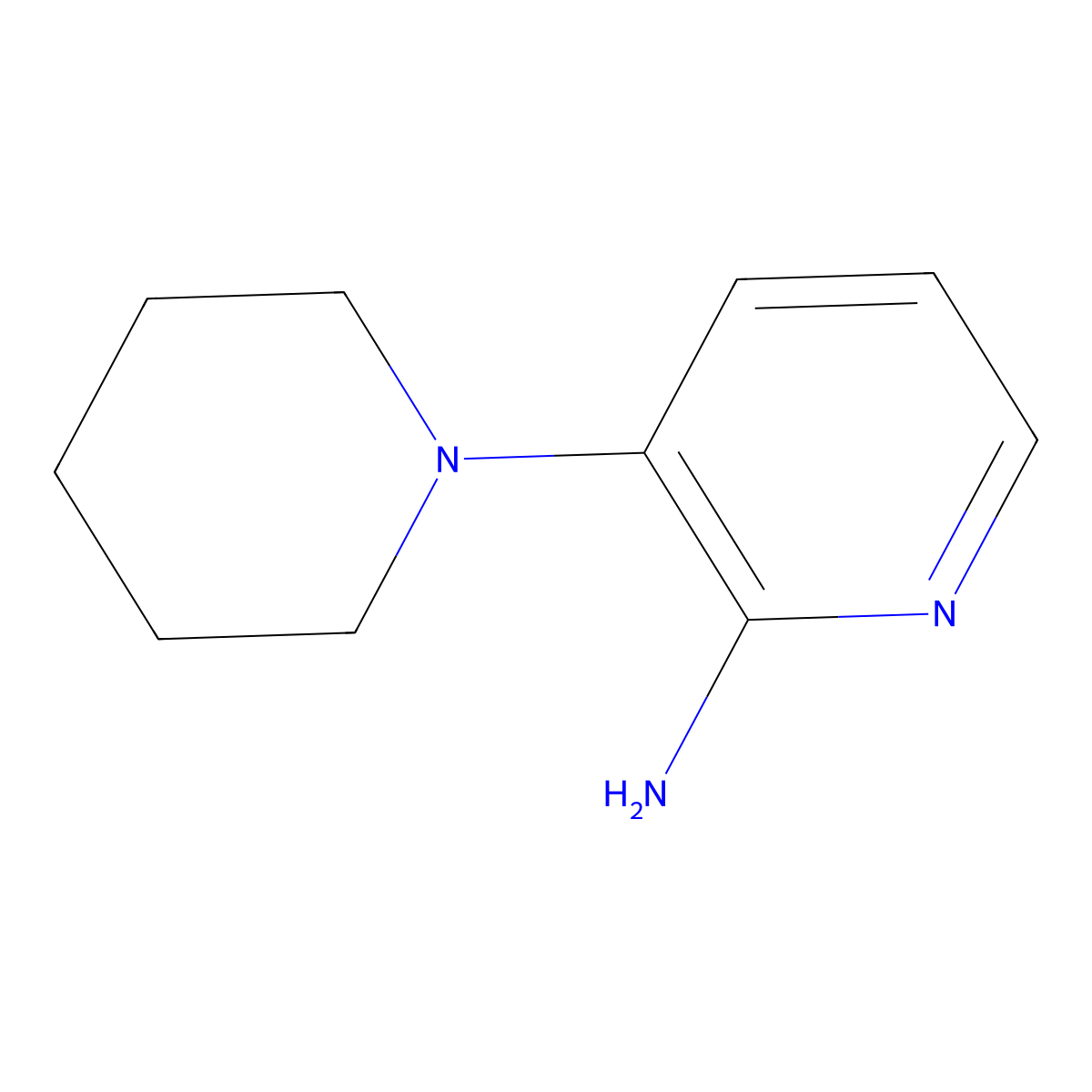 3-(Piperidin-1-yl)pyridin-2-amine molecular structure, CAS 1286273-41-3