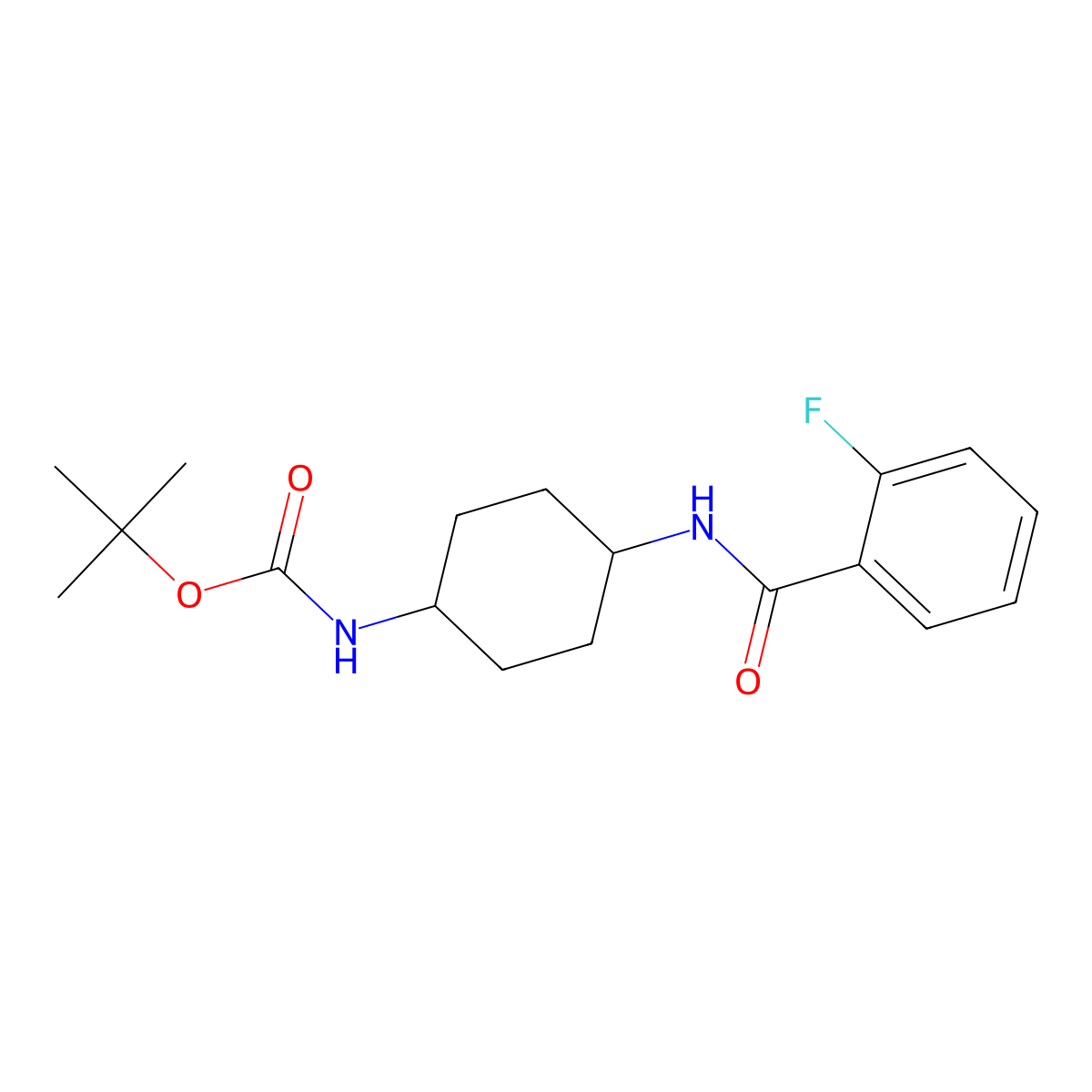tert-Butyl (1R*,4R*)-4-(2-fluorobenzamido)cyclohexylcarbamate molecular structure, CAS 1286273-43-5