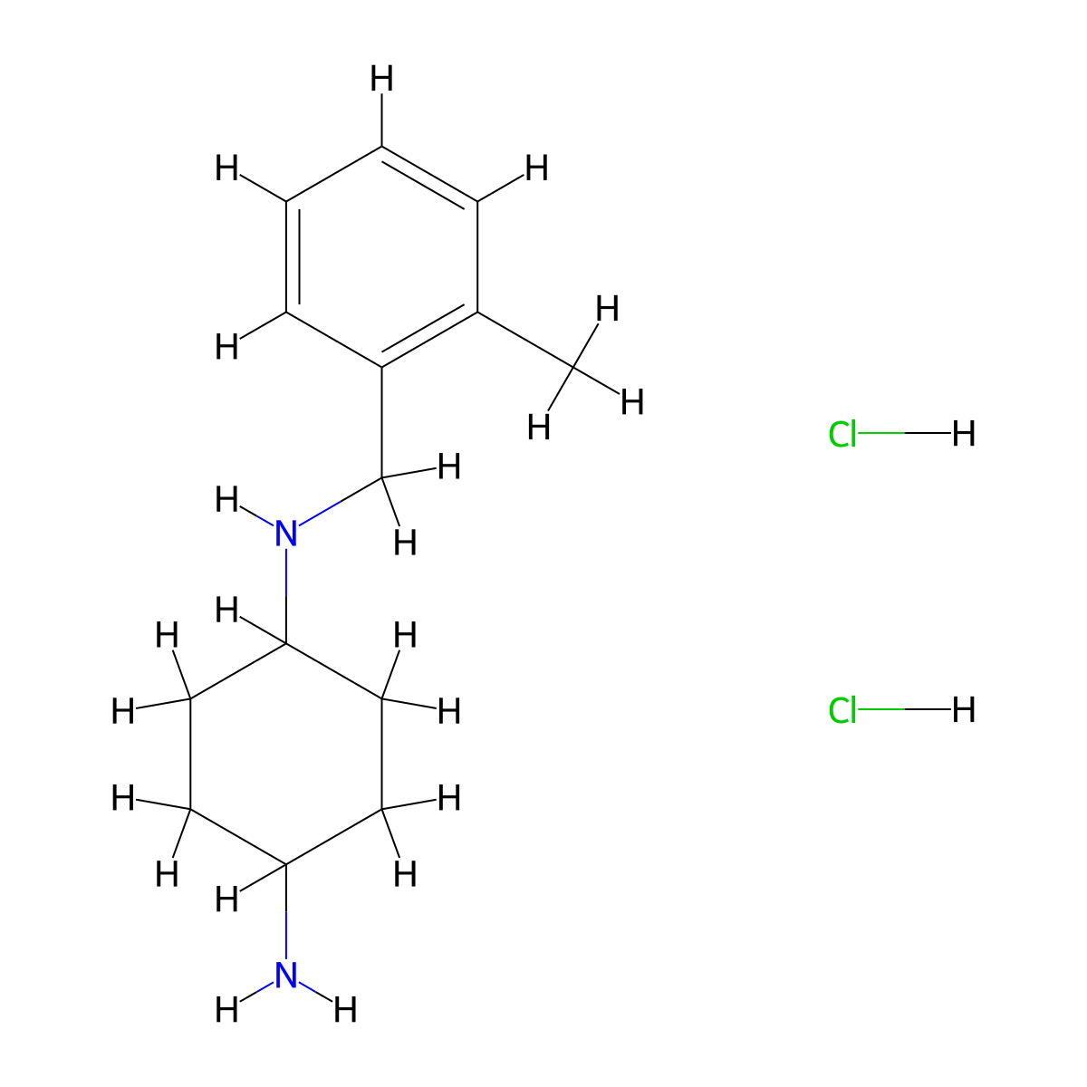 (1R*,4R*)-N1-(2-Methylbenzyl)cyclohexane-1,4-diamine dihydrochloride molecular structure, CAS 1286273-48-0