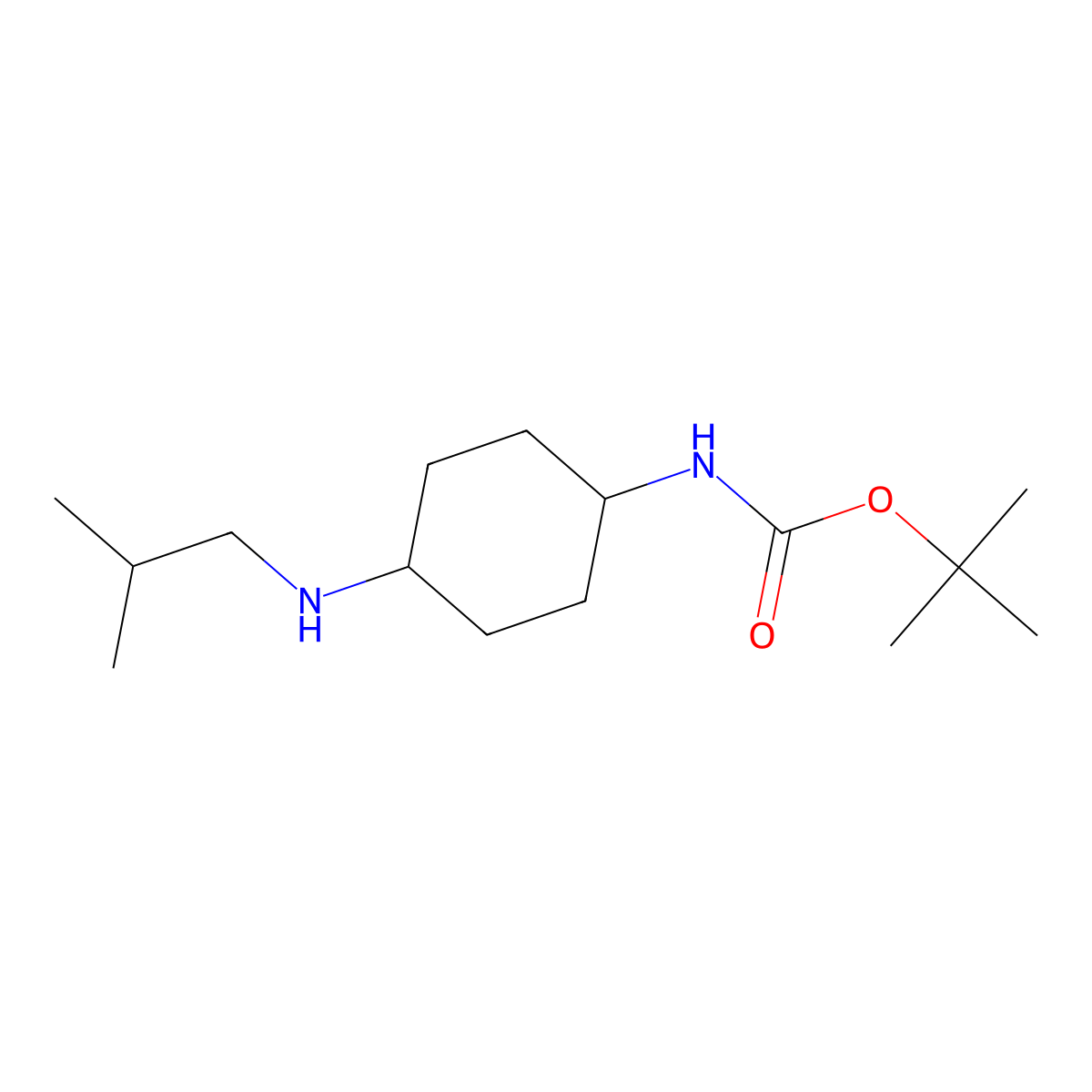 tert-Butyl (1R*,4R*)-4-(isobutylamino)cyclohexylcarbamate molecular structure, CAS 1286273-53-7