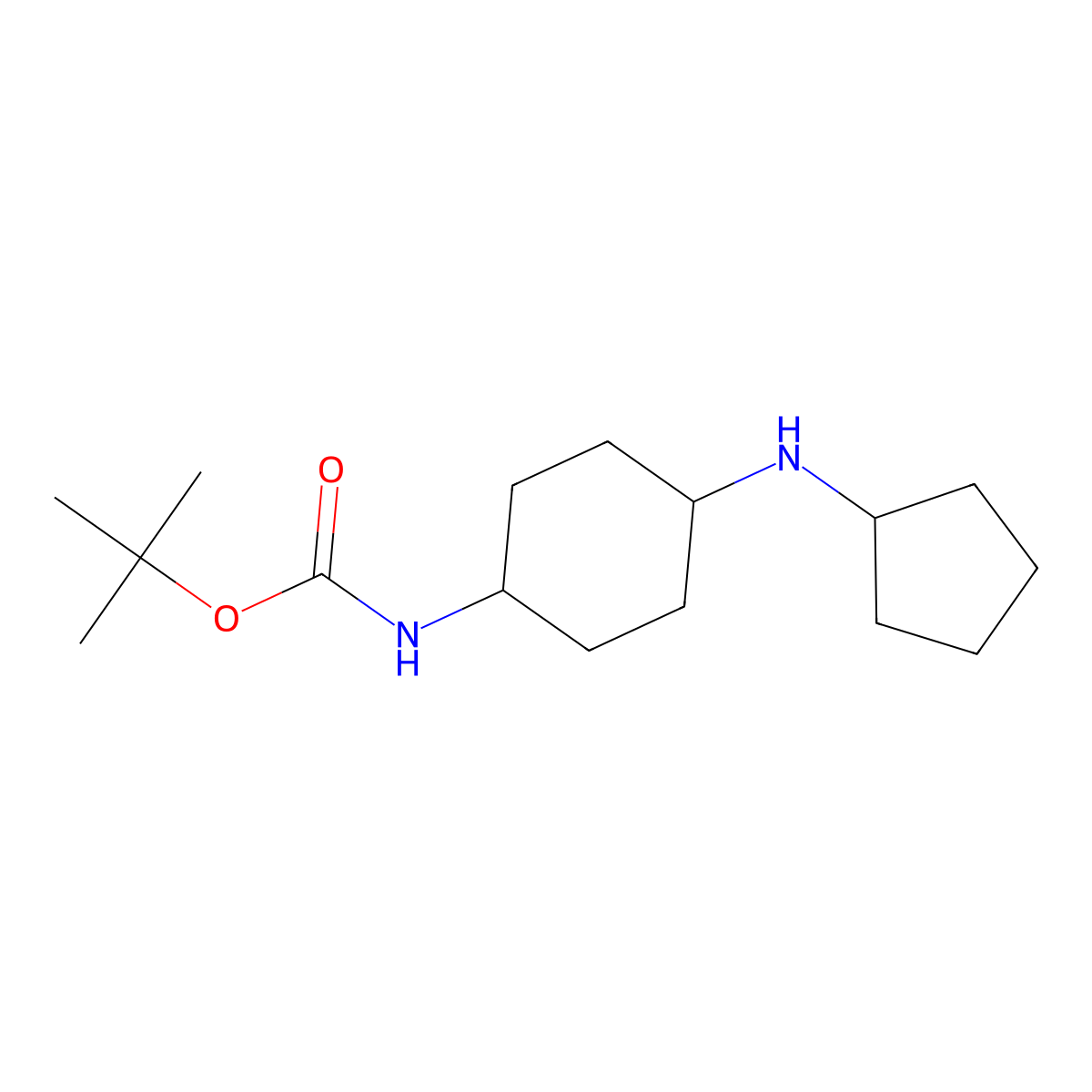 tert-Butyl (1R*,4R*)-4-(cyclopentylamino)cyclohexylcarbamate molecular structure, CAS 1286273-61-7